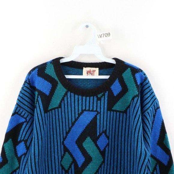 Vintage Streetwear Ed Bassmaster Striped Sweater - Picture 2 of 7